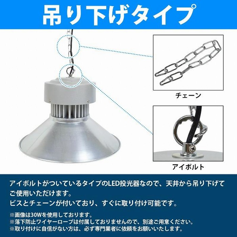 吊り下げ照明】 水銀灯タイプ LEDだから超省エネ！ 投光器 150W AC100V