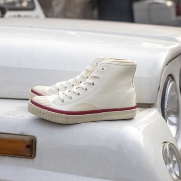 2023秋季新款高幫岡山帆布鞋男女日系簡約山本風鞋子久留米硫化鞋