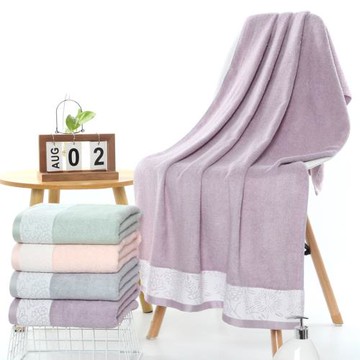 高陽廠家竹纖維新雛菊浴巾超市勞保禮品大浴巾