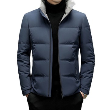 [巴黎精品] 真羽絨90%灰鵝絨羽絨外套羽絨衣夾克-冬季立領短款加厚保暖戶外男外套a1is12