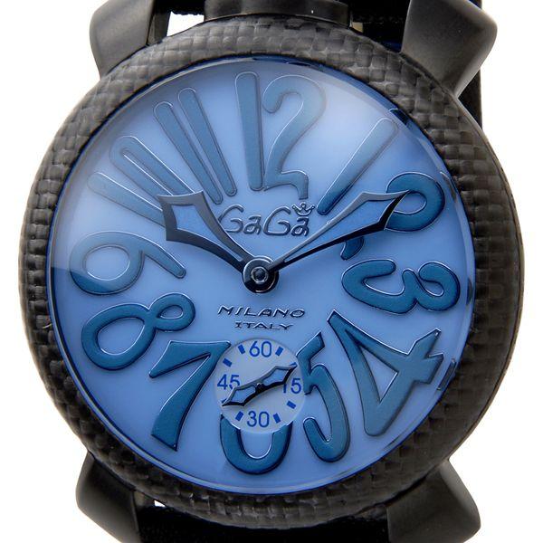 ガガミラノ Gaga Milano 5016.10S マヌアーレ 48mm ブルー×ブラック 