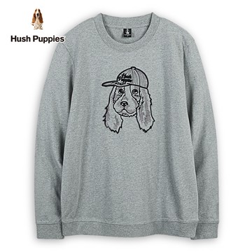 Hush Puppies T恤 男裝素色棒球帽狗長袖T恤