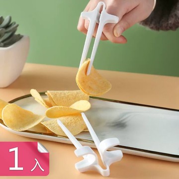 【荷生活】食品級PP材質不沾手零食筷子 玩遊戲追劇不髒手懶人筷-1入