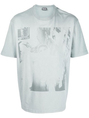 Diesel - graphic print t-shirt - men - Cotton - L - Green