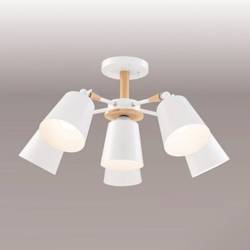 E27 北歐風半吸頂六燈 B250-53-12-1722