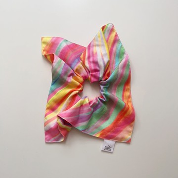 畫出彩虹 日本進口棉料 方巾髮圈