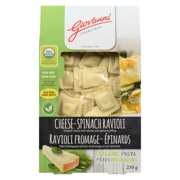 Giovanni Organic Pasta Cheese-Spinach Ravioli 8.8 oz