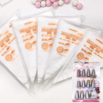 一次性裱花袋蛋糕烘焙工具全套裱花嘴套裝溶豆擠奶油袋蛋糕擠花器