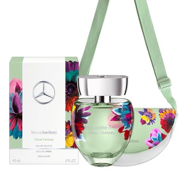【Mercedes-Benz 賓士】綠意花境淡香水90ml(贈綠意側背包.附紙袋)