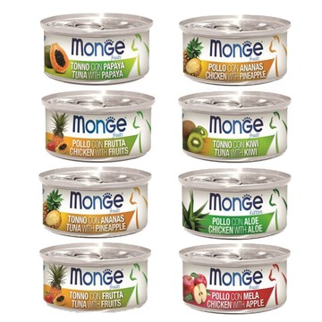 毛豆寵物瑪恩吉 monge 水果湯罐 貓罐頭 80g