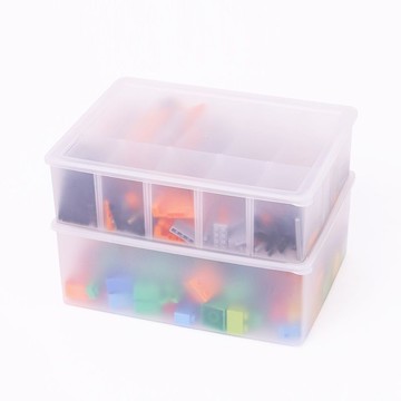 積木收納盒兒童玩具零食配件塑料分格樂高元件顆粒分類整理儲物箱