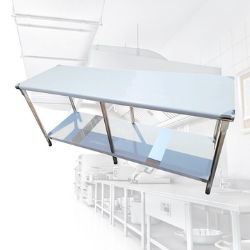 家購2尺x6尺二層圓角430不鏽鋼桌/料理桌/工作桌/工作台578040-410台灣製