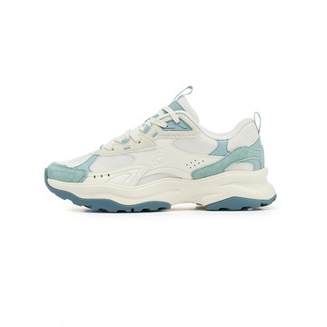 FILA WAVY BLOCK 中性麂皮運動鞋-藍 4-C628Z-150