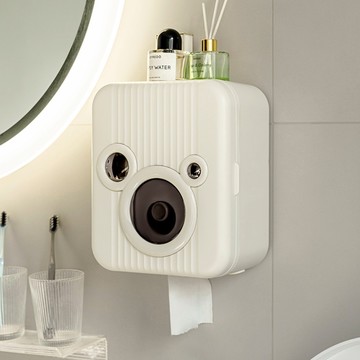 【AOTTO】免打孔壁掛式無痕磁吸衛生紙盒(LS-069)