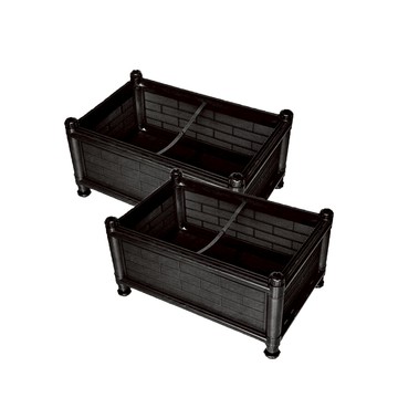 【蔬菜工坊】單層DIY種植箱栽培箱型號D01+不織布款(2入組) 盆栽容器 花器2入組