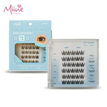Miine 擬真軟毛分段式免膠假睫毛-濃密深邃30入