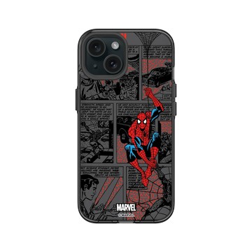 iPhone 15 Clear 酷墨灰 - 迪士尼-漫威 Marvel - 蜘蛛人-漫畫風格