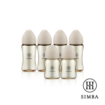 小獅王辛巴 新生適用-蘊蜜鉑金PPSU寬口防脹氣奶瓶(4中2小) (杏茶)2280元