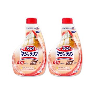 (2瓶超值組)日本KAO花王-居家地板去污拋光中性噴霧清潔劑補充瓶400ml/淺橘瓶-柑橘香(木地板專用速乾去垢劑,免水洗芳香消臭,地板擦洗除塵)