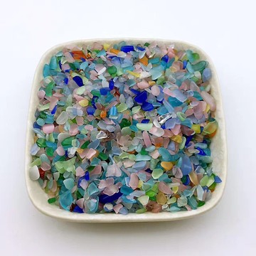 原石貓眼石碎石 糖果色 可愛 貓眼石盆栽 魚缸碎石 七夕