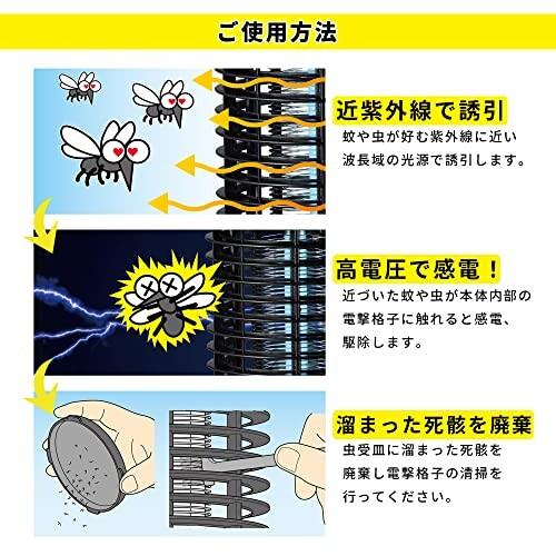 ハタヤ (HATAYA) 屋内用 電撃式 害虫駆除 薬剤不使用 中間スイッチ 据え置き設置 吊り下げ設置 省