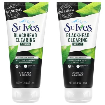 ST.Ives 聖艾芙 去黑頭磨砂膏 綠茶+竹香  170g  2條