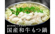 国産 和牛 塩もつ鍋 野菜なし(4～5人前)選べる〆(モチモチちゃんぽん)