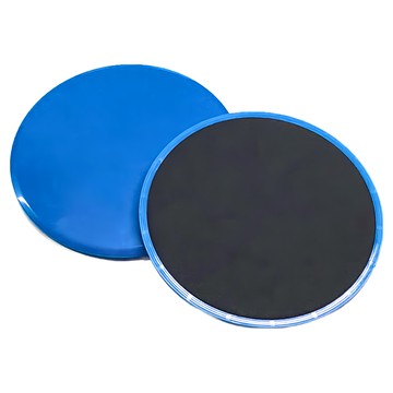 LEADER X 健身瑜珈滑步圓盤 2個 體積輕巧 ABS工程塑料材質平滑耐磨  藍色  1組  17.8 x 17.8 x 0.5cm