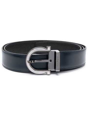 Ferragamo - Double adjustable Gancini belt - men - Calf Leather - 95 - Blue