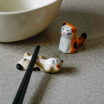 #送禮首選  本月新品【UD LAB】慵懶陶瓷貓咪擺飾 四入組 CB-H04034