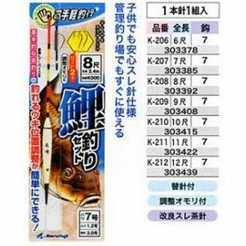 まるふじ ｋ ２０８ 鯉釣りセット８尺７号 仕掛け 通販 Lineポイント最大0 5 Get Lineショッピング