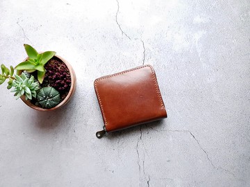 YF100 手工文創_經典基本款 ㄇ型拉鍊短夾、短夾、零錢短夾