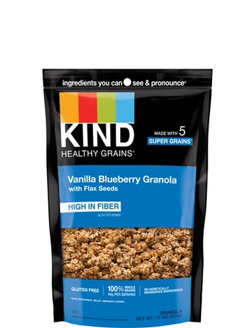Kind Healthy Grains Clusters with Flax Seeds Gluten Free Vanilla Blueberry 11 oz