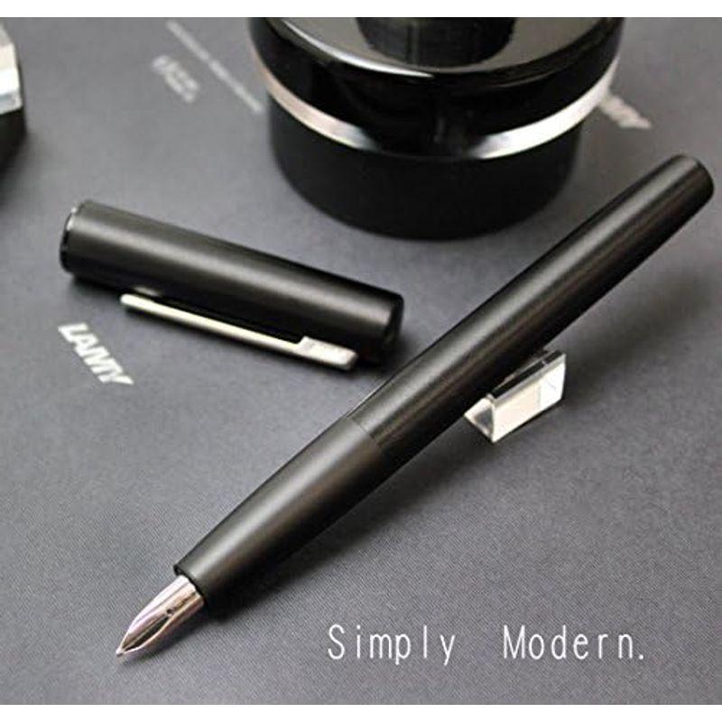 LAMY ラミー 万年筆 M 中字 アイオン オリーブシルバー L77OS-M 両用式 正規輸入品