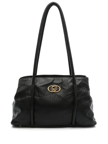 LIU JO - logo-plaque shoulder bag - women - Polyester/Polyester/Polyurethane Resin - One Size - Black