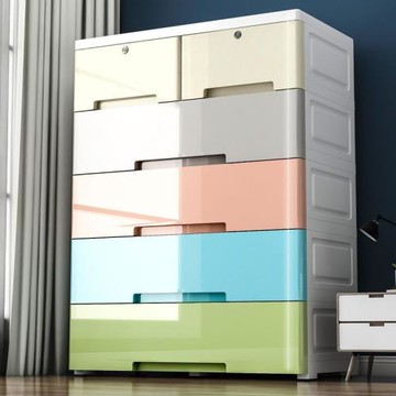 加厚加深抽屜式收納柜子儲物柜兒童衣柜寶寶玩具五斗柜家用置物柜