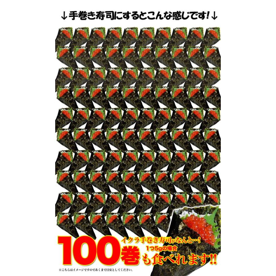 お一人様2コまで いくら イクラ 醤油漬け 500g 北海道産 大粒 鮭卵