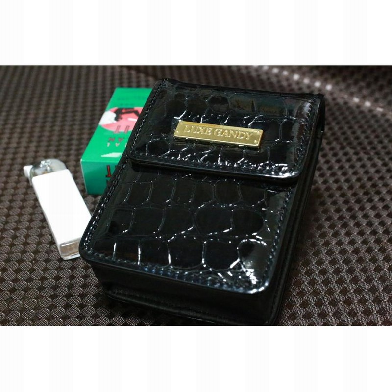 Luxe Candy シガレットケース ブラック 黒 レディース 人気 クロコ柄 ブランド シガレットポーチ 素敵なたばこポーチ かわいいタバコケース 通販 Lineポイント最大get Lineショッピング