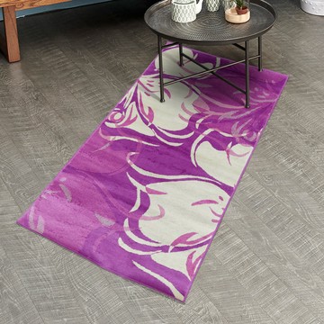 比利時 奧瓦花豔絲質地毯 紫 100x140cm
