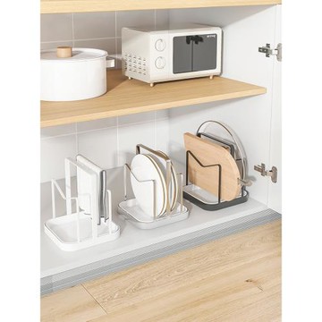 廚房鍋蓋架臺面置物架家用桌面立式不銹鋼砧板菜板架晾抹布臺架