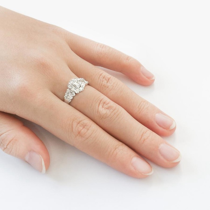 プラチナ リング ダイヤモンド レディース 1ct 1カラット pt900