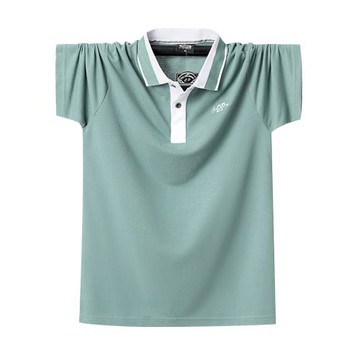 出口歐美外貿大碼男裝學院風特體肥佬胖子夏短袖t恤寬松加肥加大