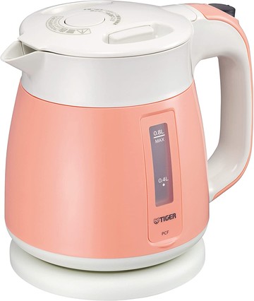 【日本代購】TIGER 虎牌 0.8L 電熱水壺 PCF-G080-D 珊瑚橙