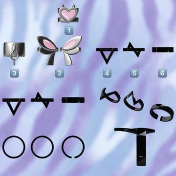 無畏契約暮蝶周邊暮蝶美甲蝴蝶翅膀戒指指環手環手飾手游衍生周邊