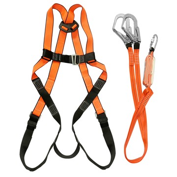 石頭牌 雙織帶 雙大鉤背負式安全帶(含緩衝包)