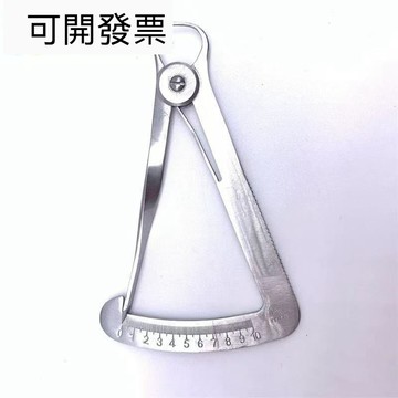 熱銷【五金】不鏽鋼內冠卡尺內徑厚度尺內測高精度三角測厚尺牙科技工量金 優選