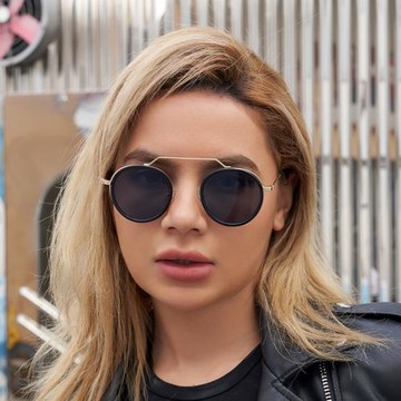 1120時尚個性巴西太陽鏡女士復古圓框戶外防曬街拍墨鏡女sunglass