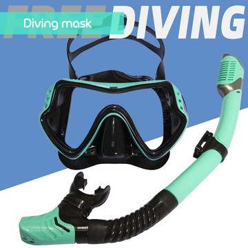 男女新款潛水鏡浮潛二寶呼吸管套裝大框矽膠面鏡面罩裝備潛水眼鏡鑫弘-戶外運動
