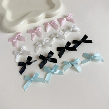 現貨-芭蕾風 MINI 迷你款小蝴蝶結 緞帶髮夾 (4入組)  瀏海髮夾 側邊髮夾 鴨嘴髮夾SSS