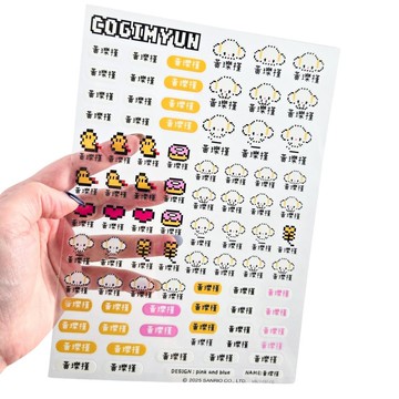 Pink and Blue × Sanrio 三麗鷗聯名立體水晶貼紙 小麥粉精靈